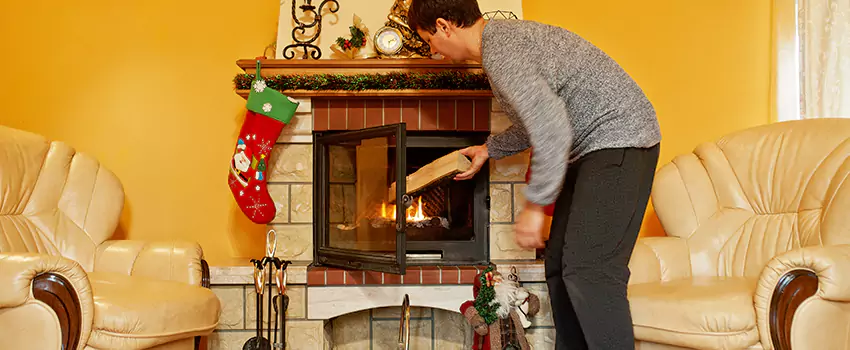 Rusted Metal Fireplace Restoration in Anacortes, Washington