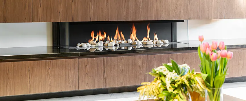 Double-height Fireplace Design Refurbishment in Anacortes, Washington